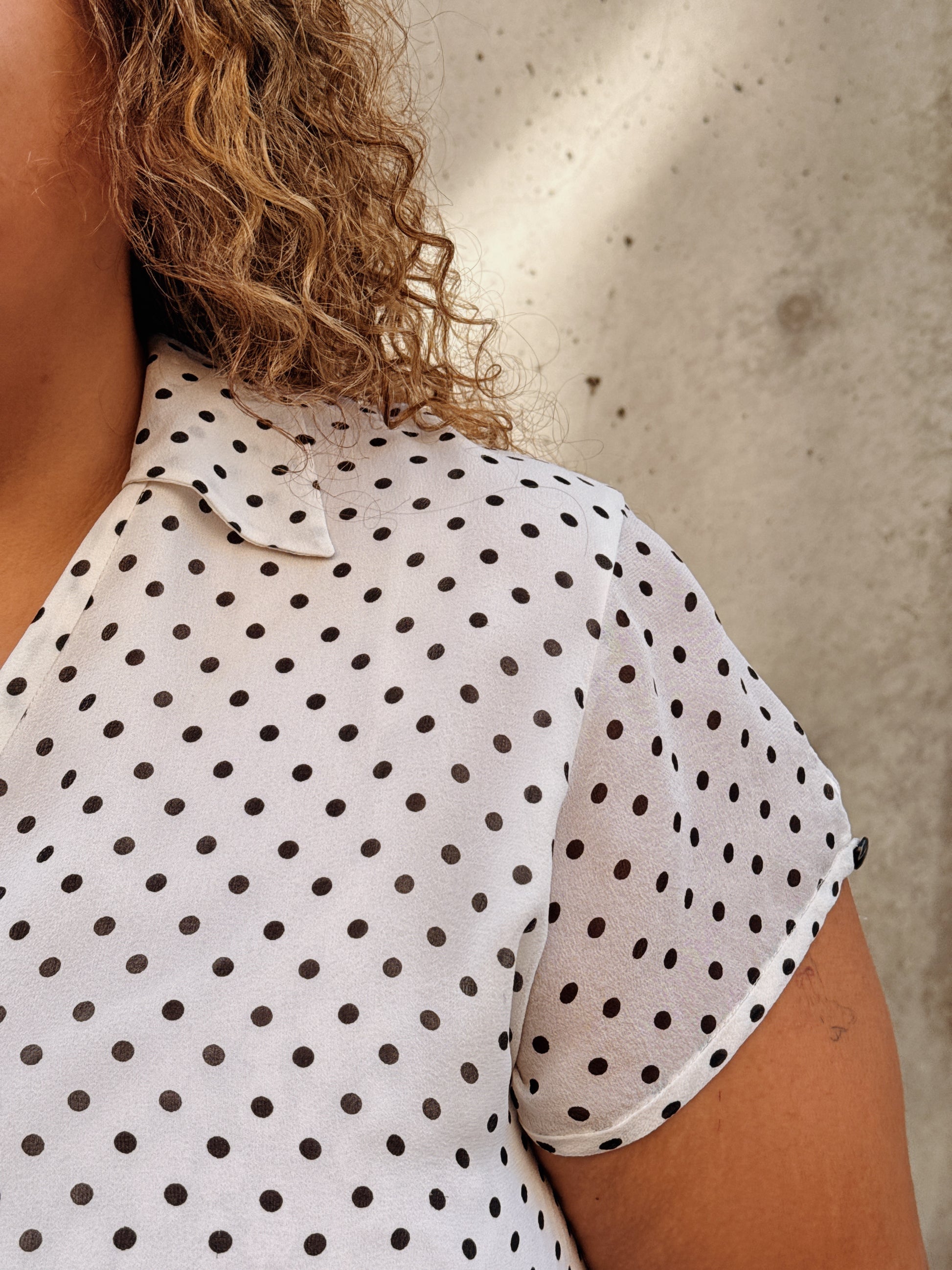 Silk Polka Dot Tee