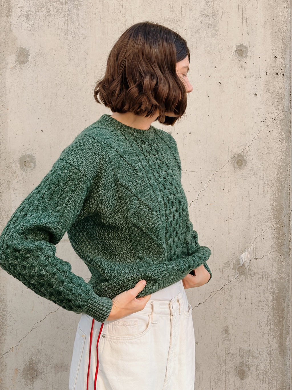 Green Wool Pullover