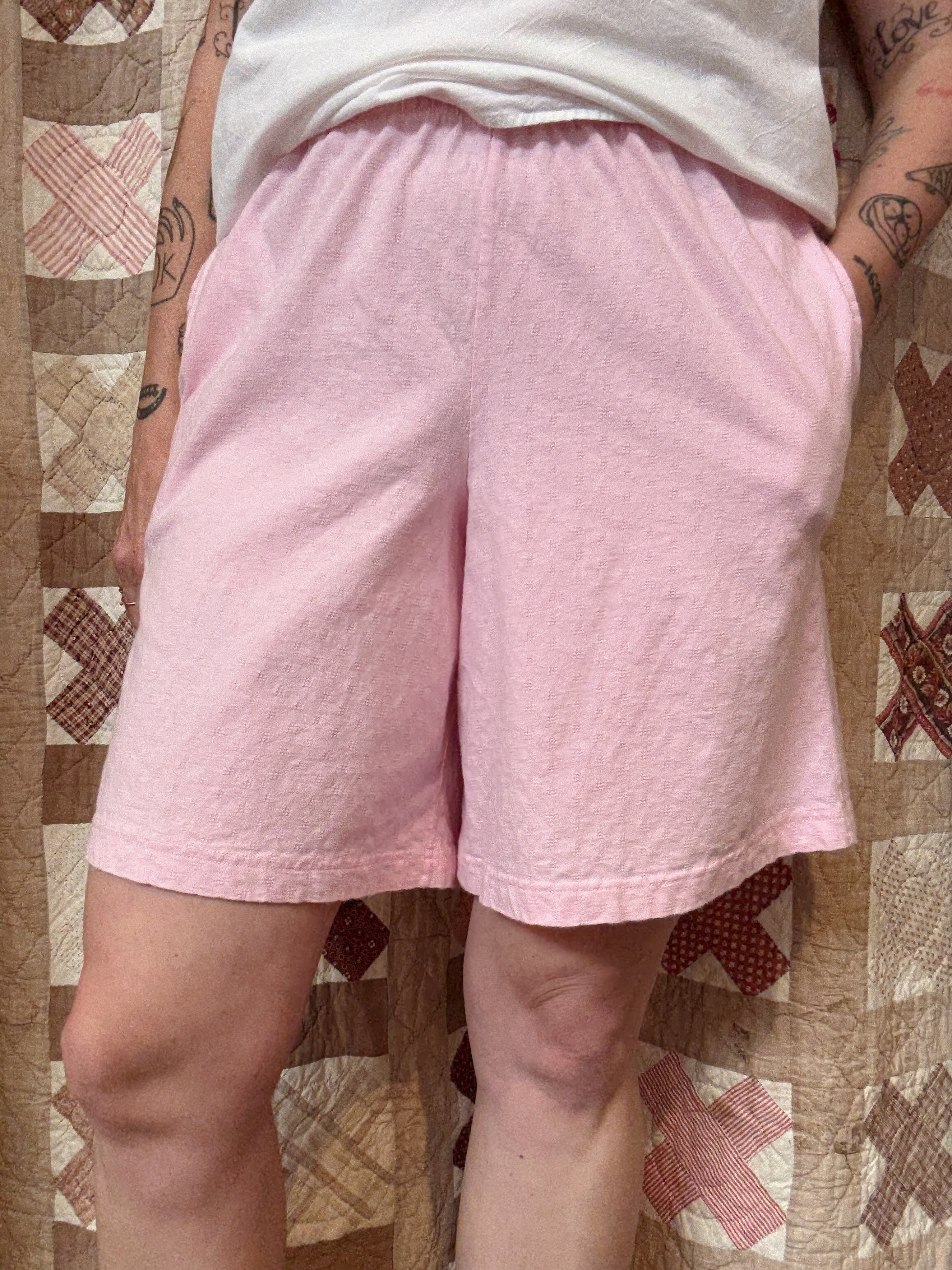 Bryn Connelly Pink Pointelle Shorts