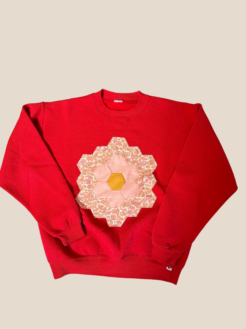 Vintage Quilt-Patch Sweatshirt
