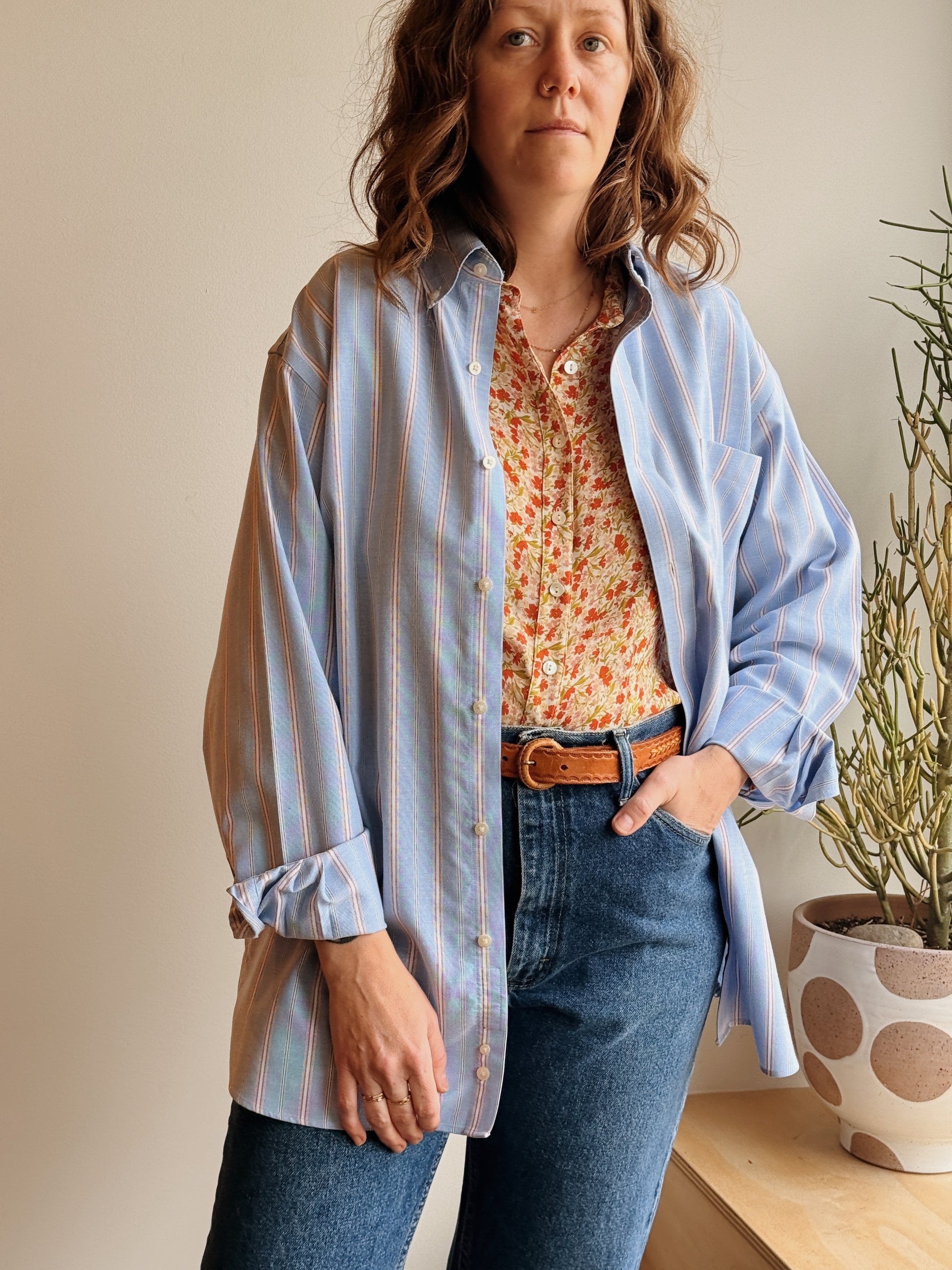 Lands End Stripe Buttondown