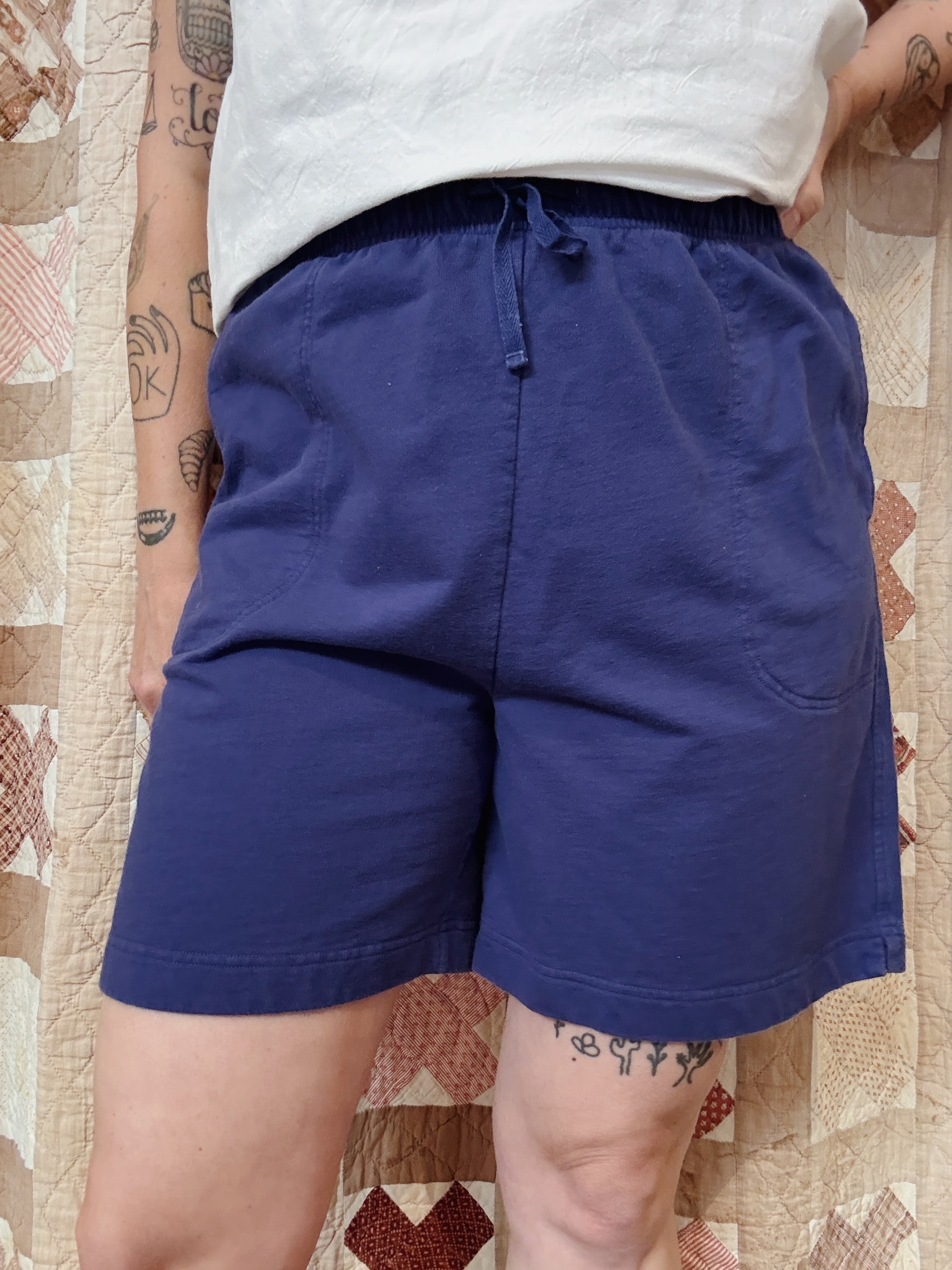 NYL Blue Cotton Lounge Short