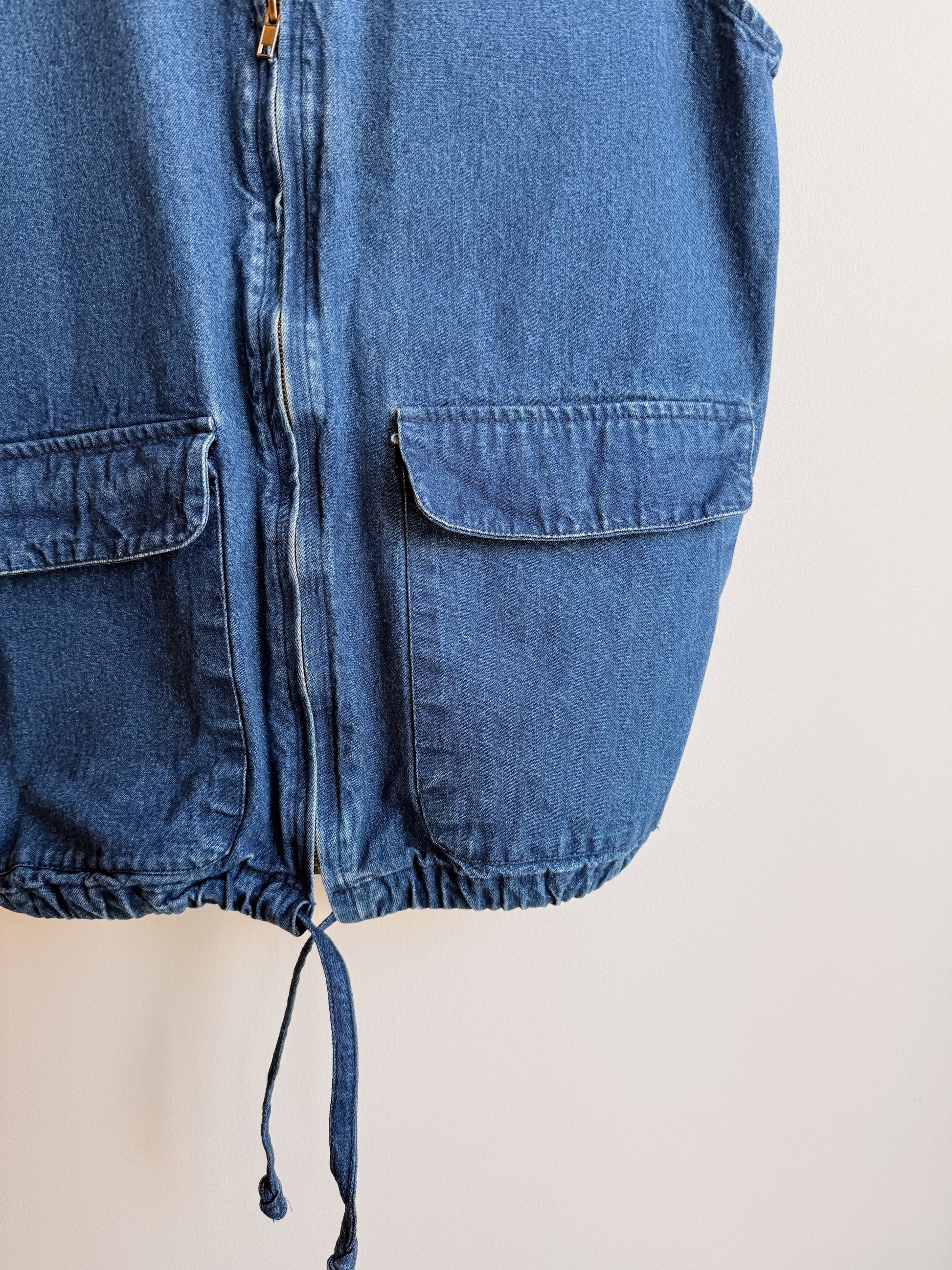 Cherokee Dark Wash Denim Vest