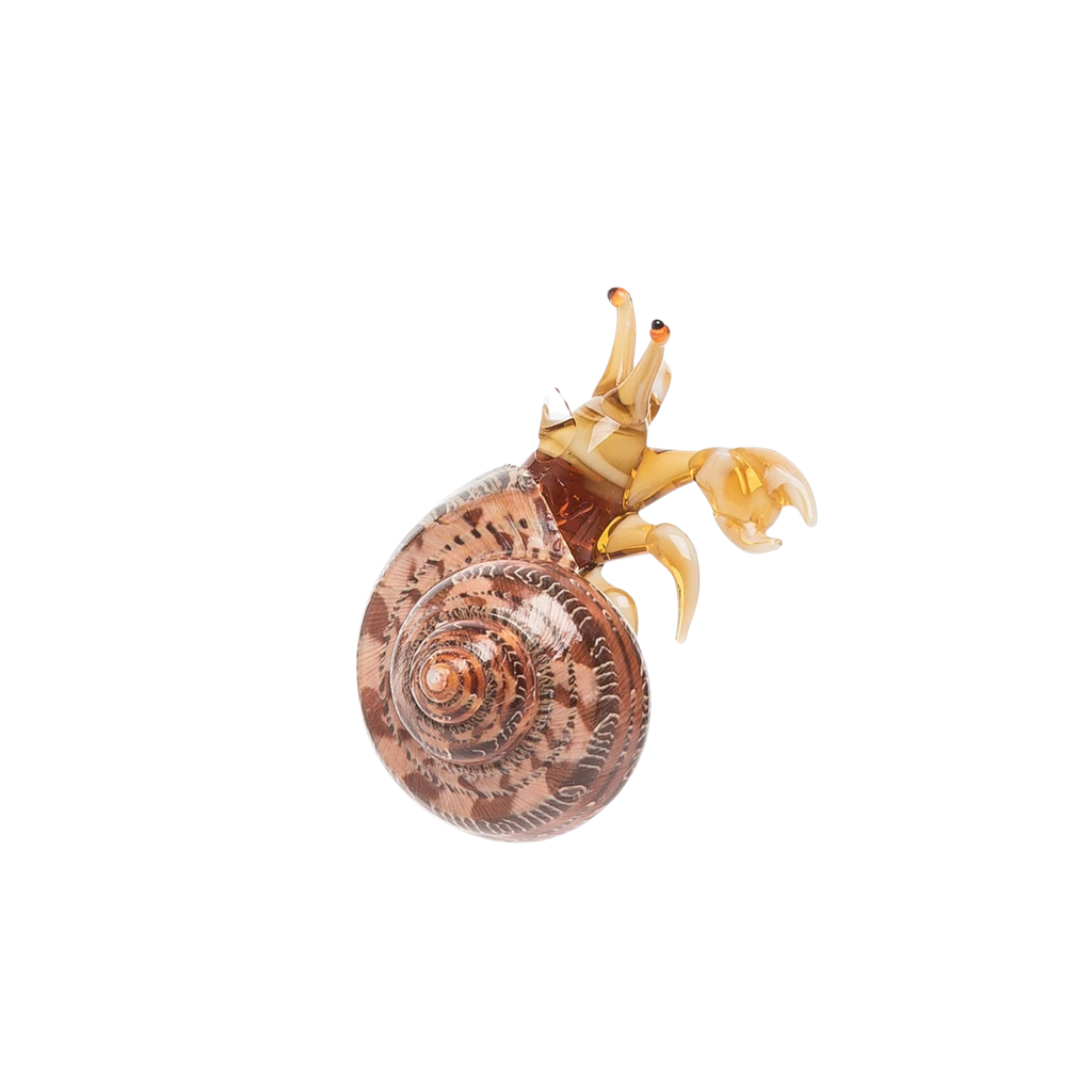 Hermit Crab Shell Glass Ornament