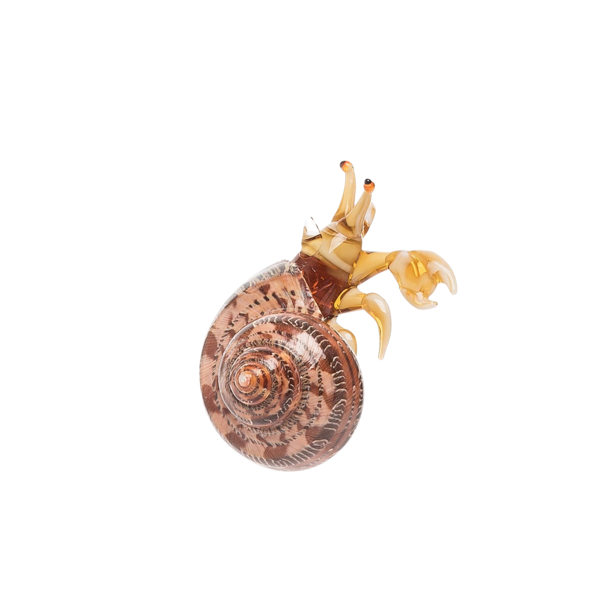 Hermit Crab Shell Glass Ornament