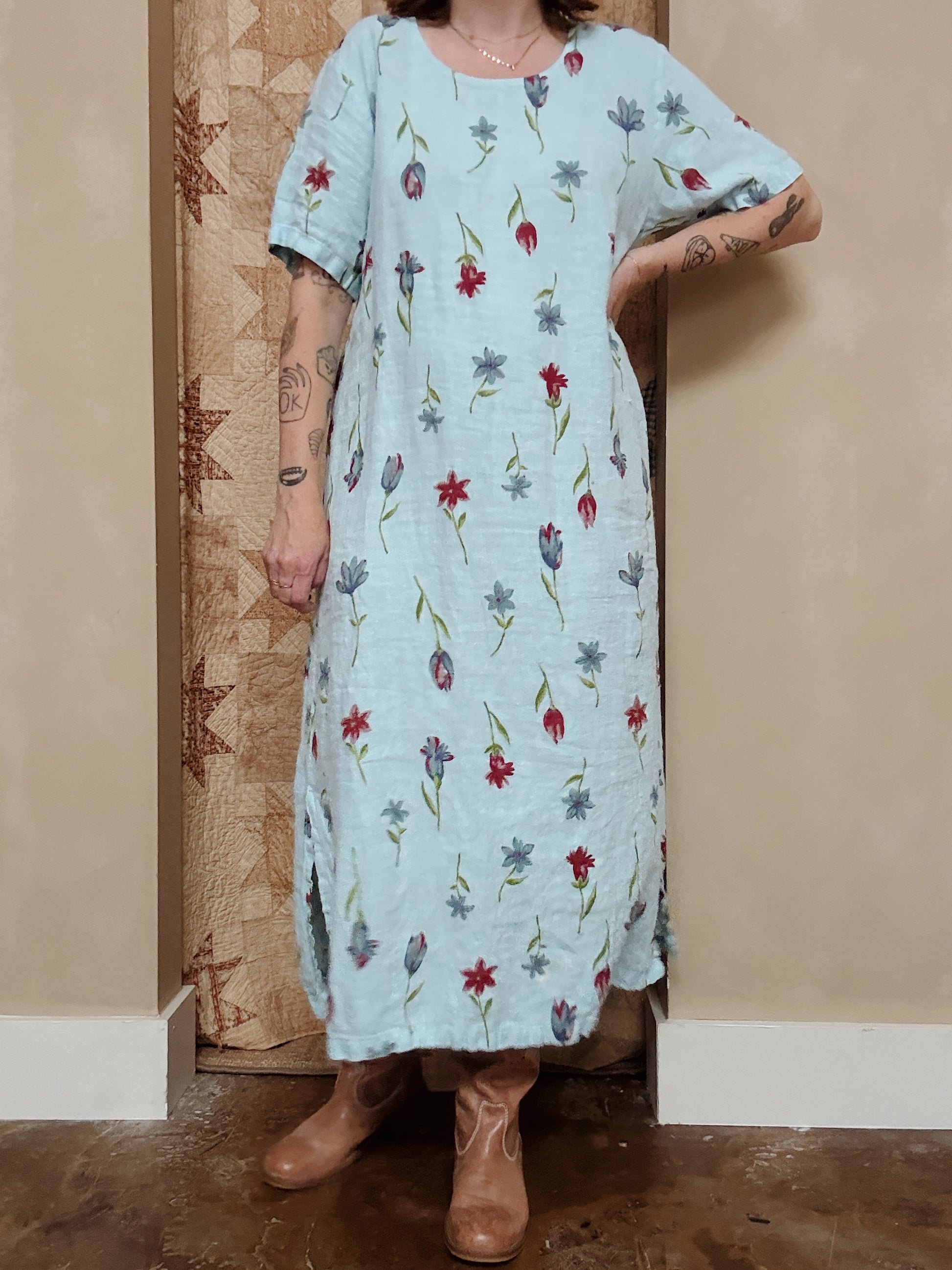 Floral Linen Maxi