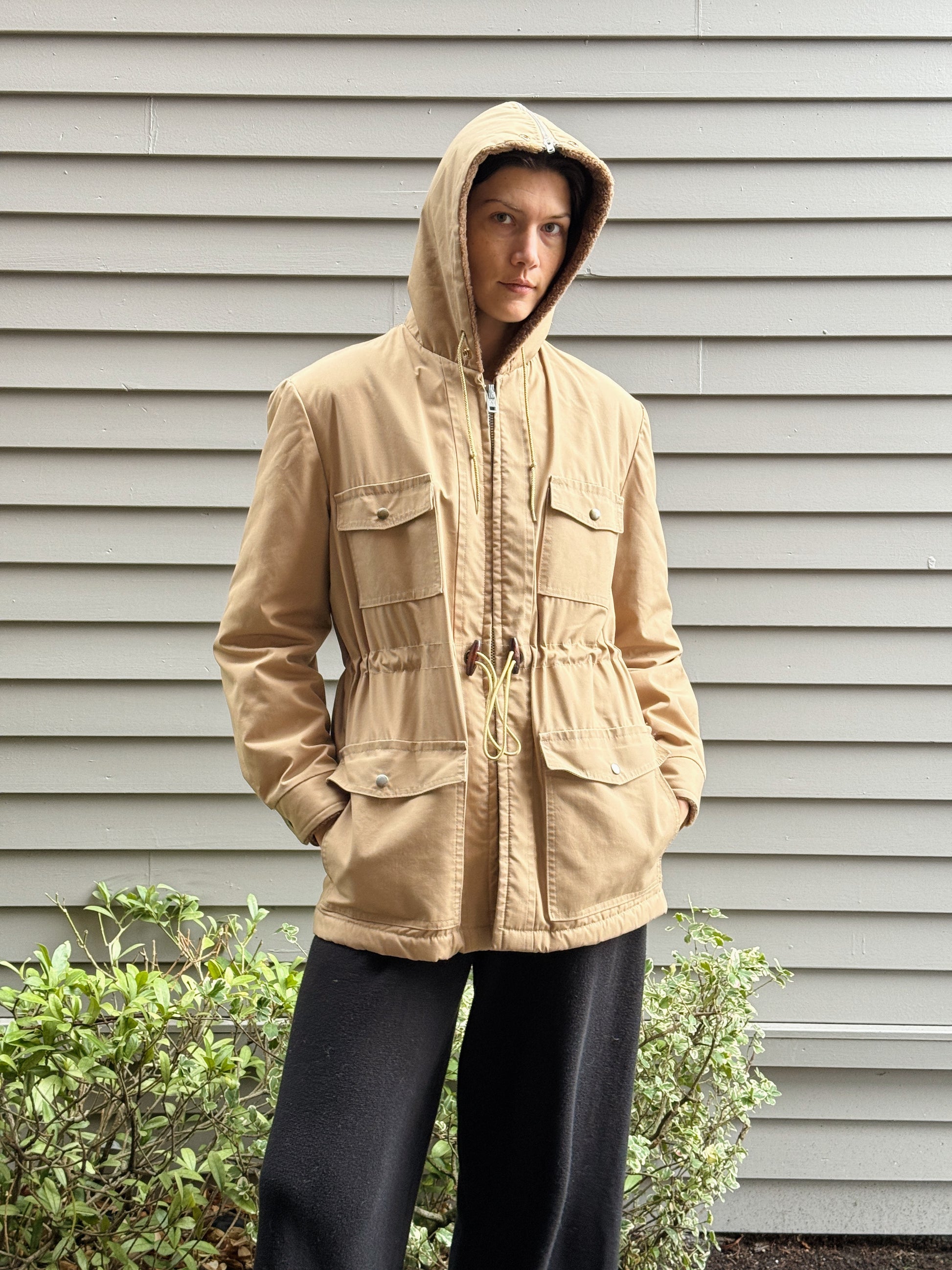 Sherpa Lined Hooded Chore Coat