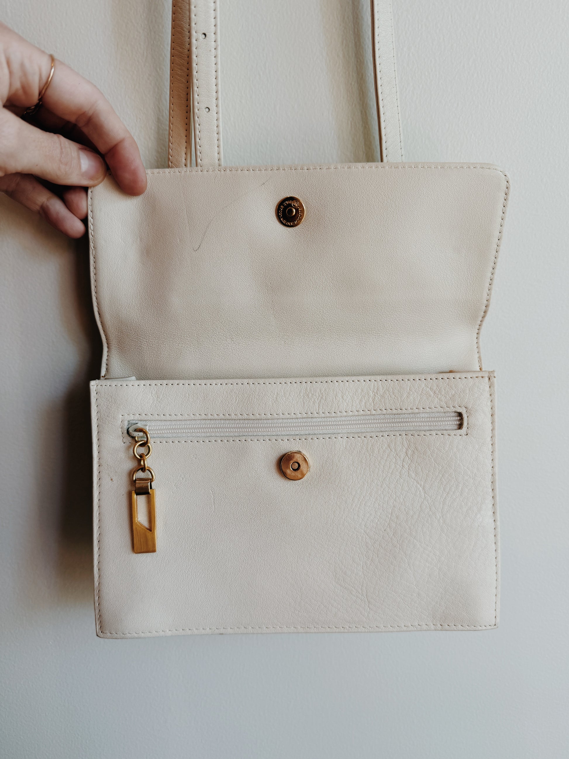 Cream Crossbody Bag