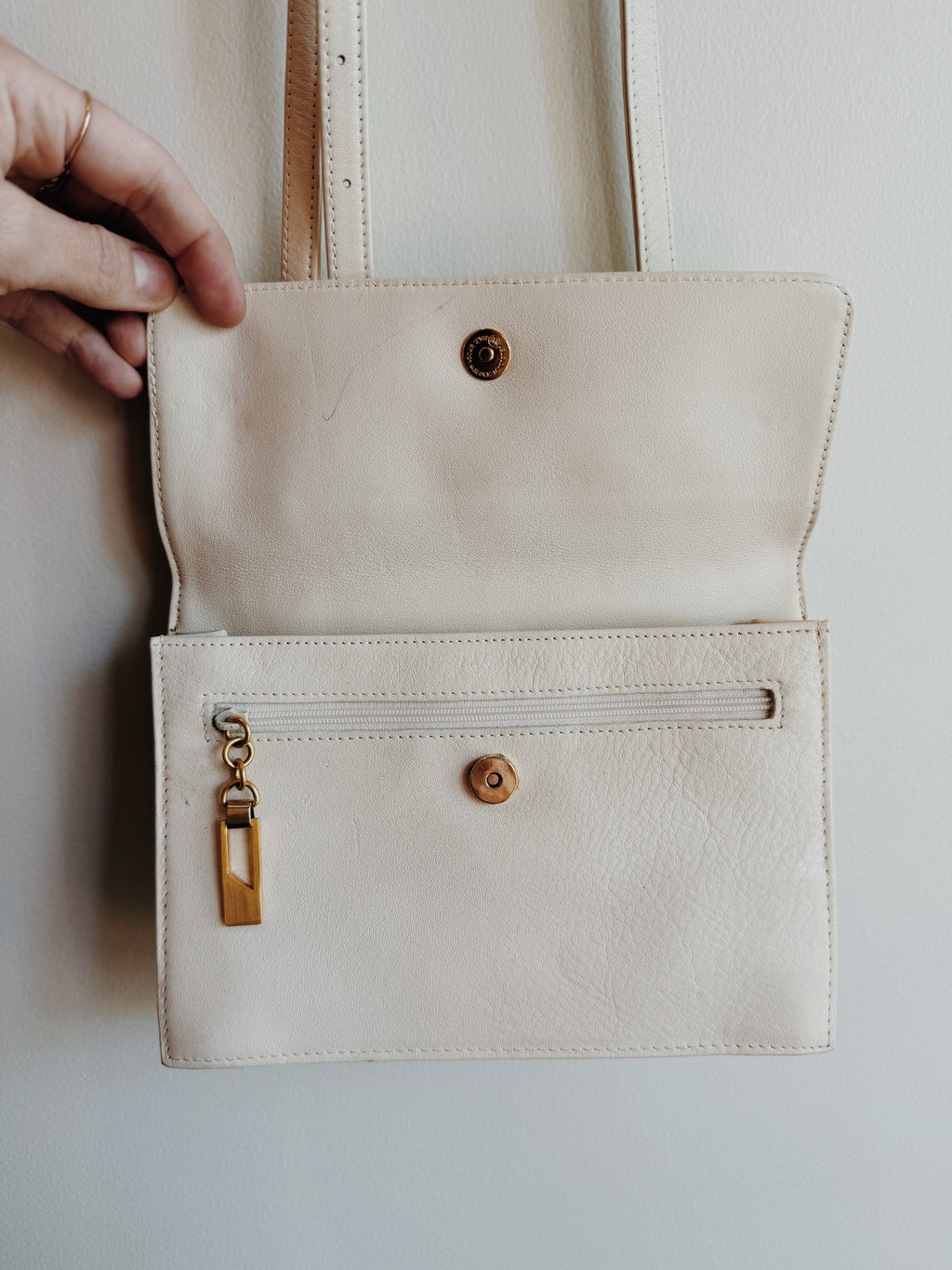 Cream Crossbody Bag