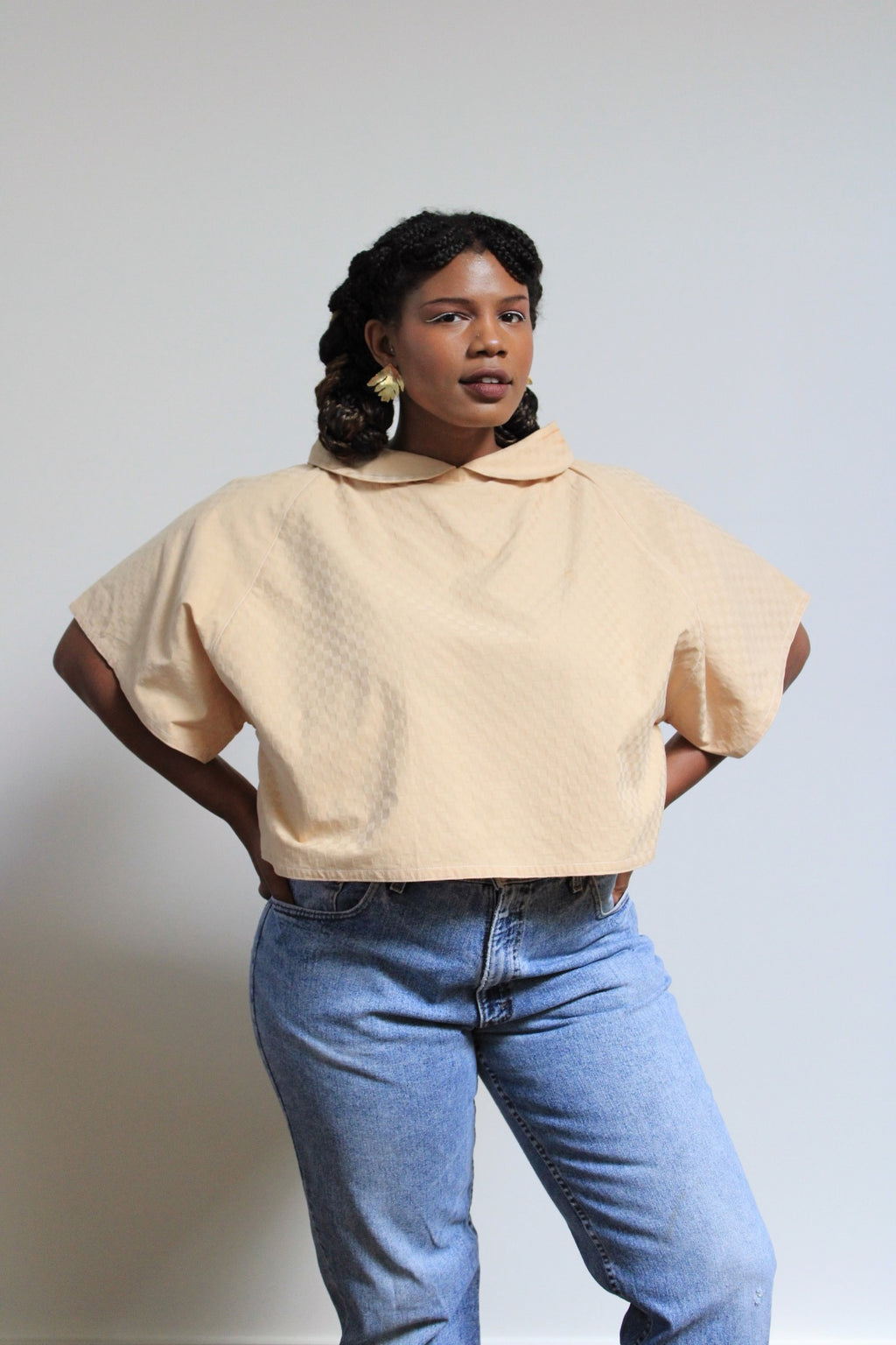 Archive Craft Peter Pan Crop - Textured Gingham