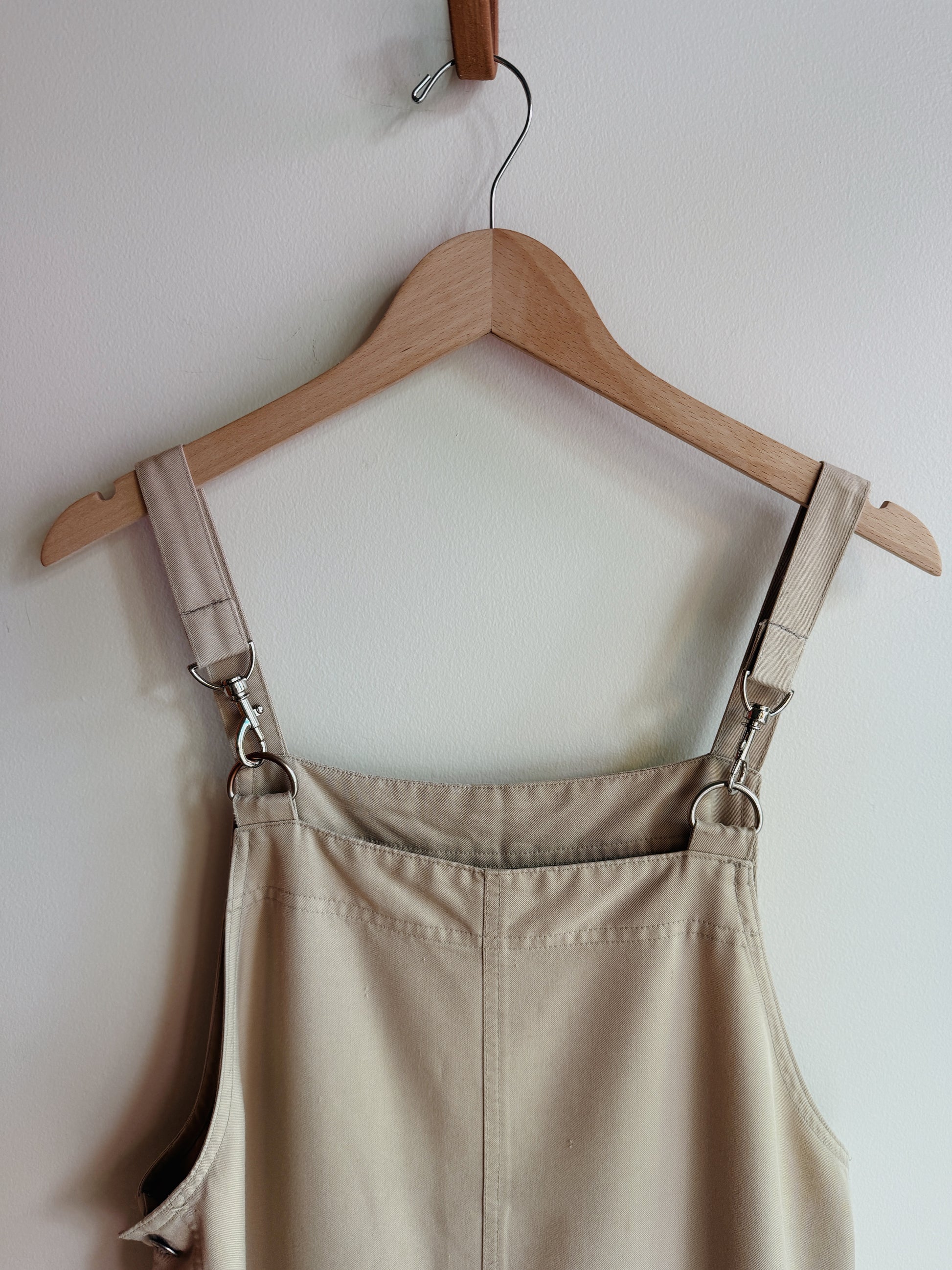 Tan Clip Strap Apron Dress