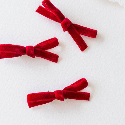 Velvet Ribbon Hair Pin Set