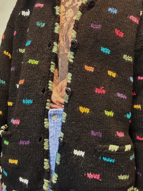 Black Confetti Cardi