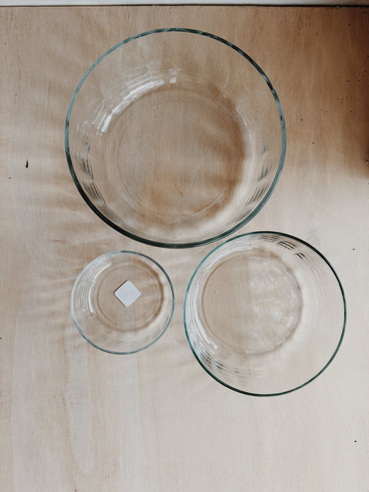 Wavy Glass Bowl Set