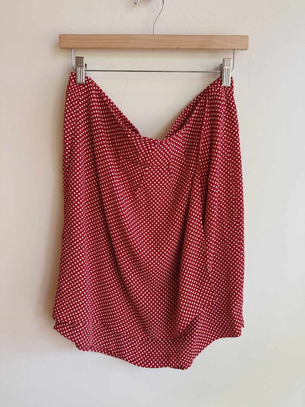 Red Polka Dot Faux Wrap