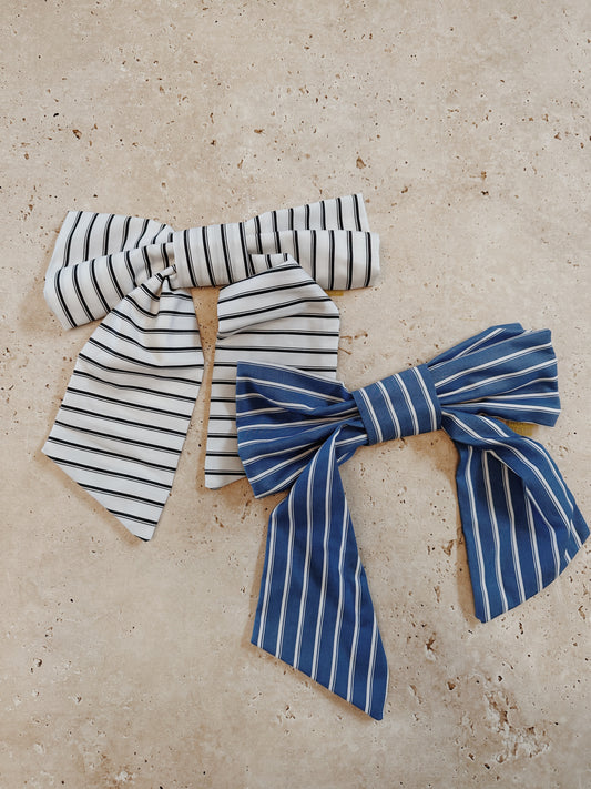 Poplin Stripe Bow