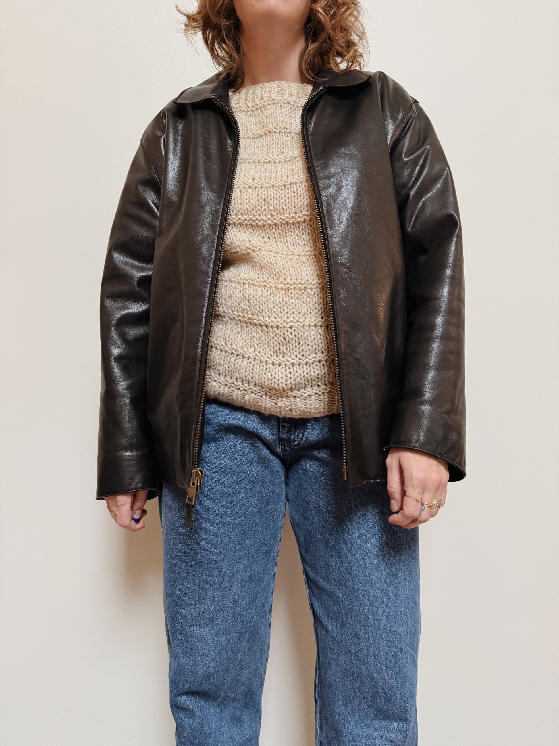 Leather Zip Jacket
