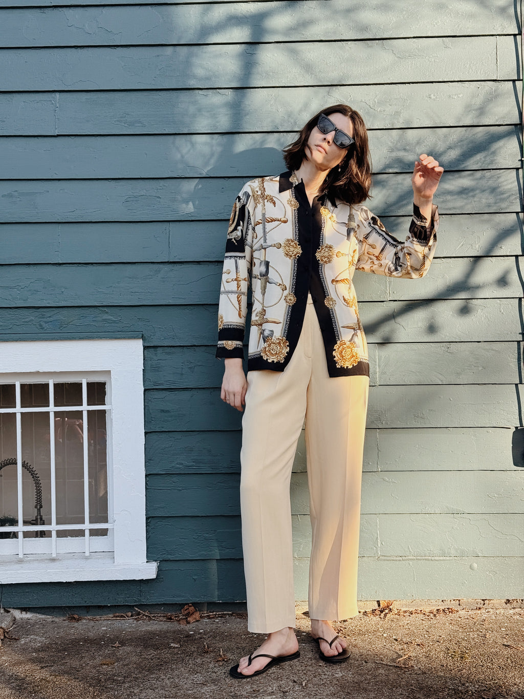 Printed Silk Blouse