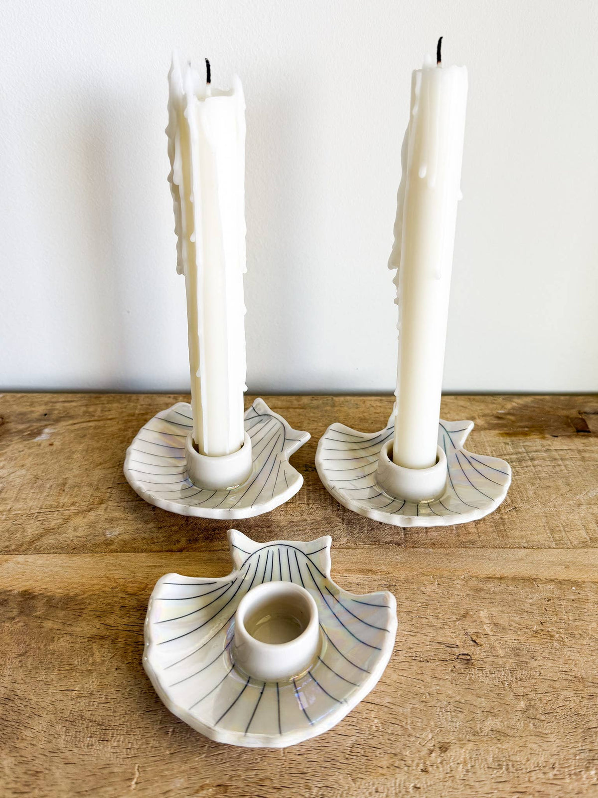 Shell Taper Candle Holder