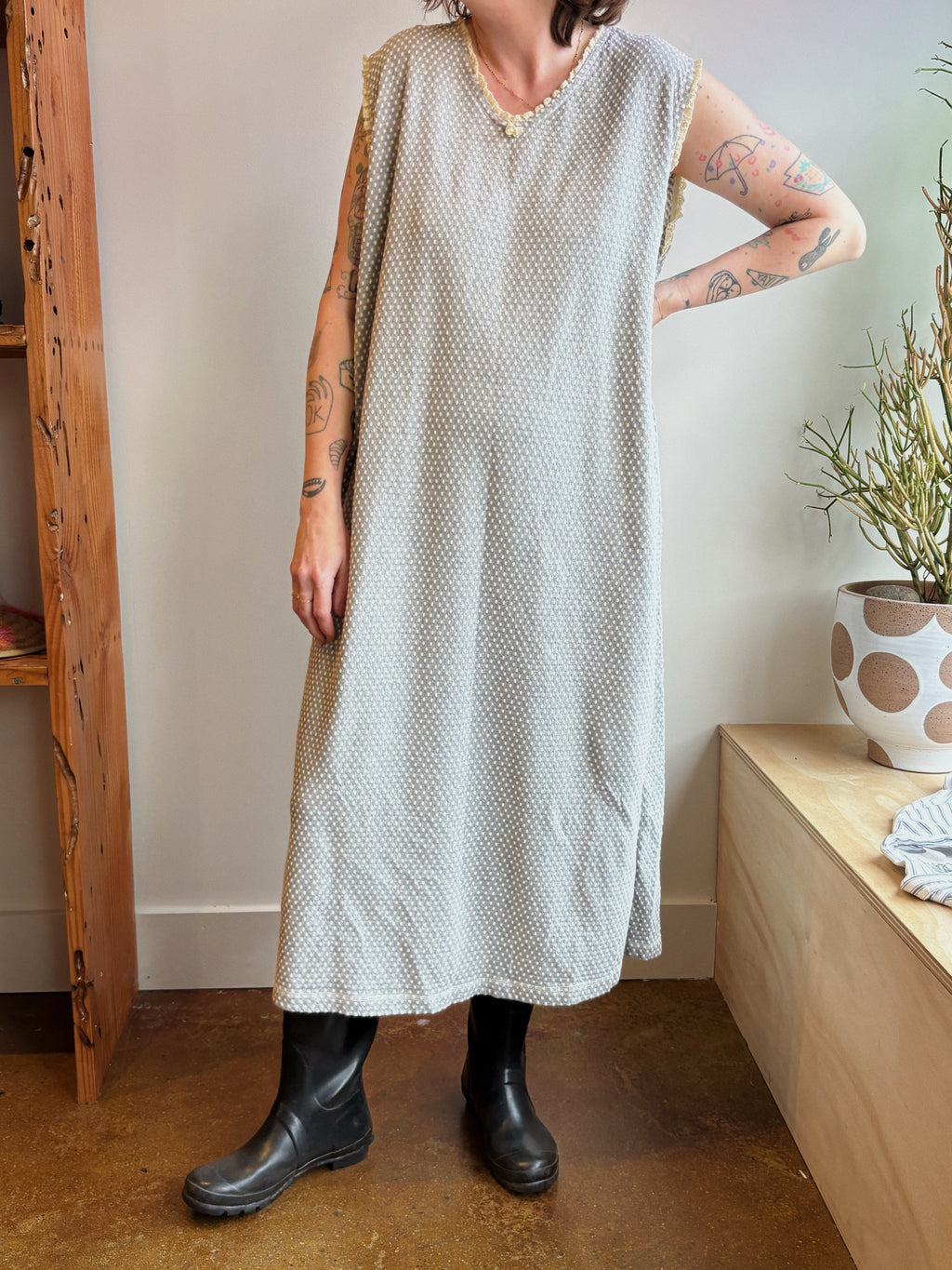 Polka Dot Knit Dress