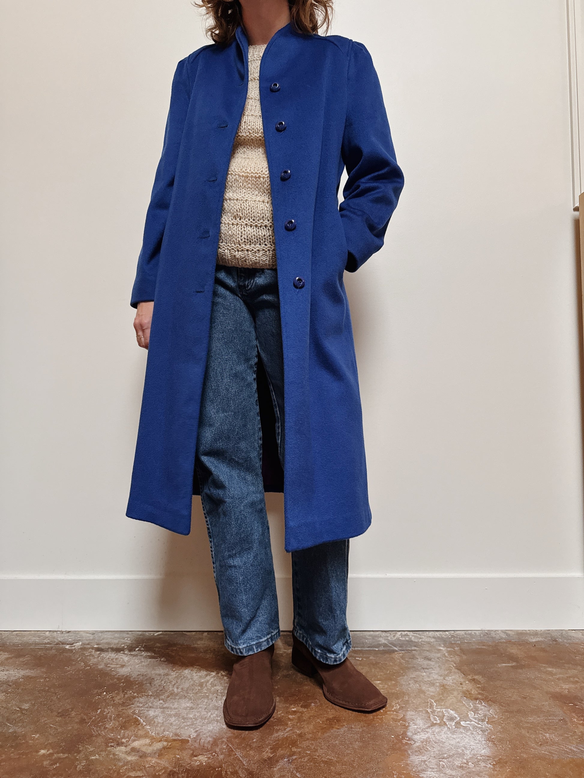 Blue Wool Dresscoat