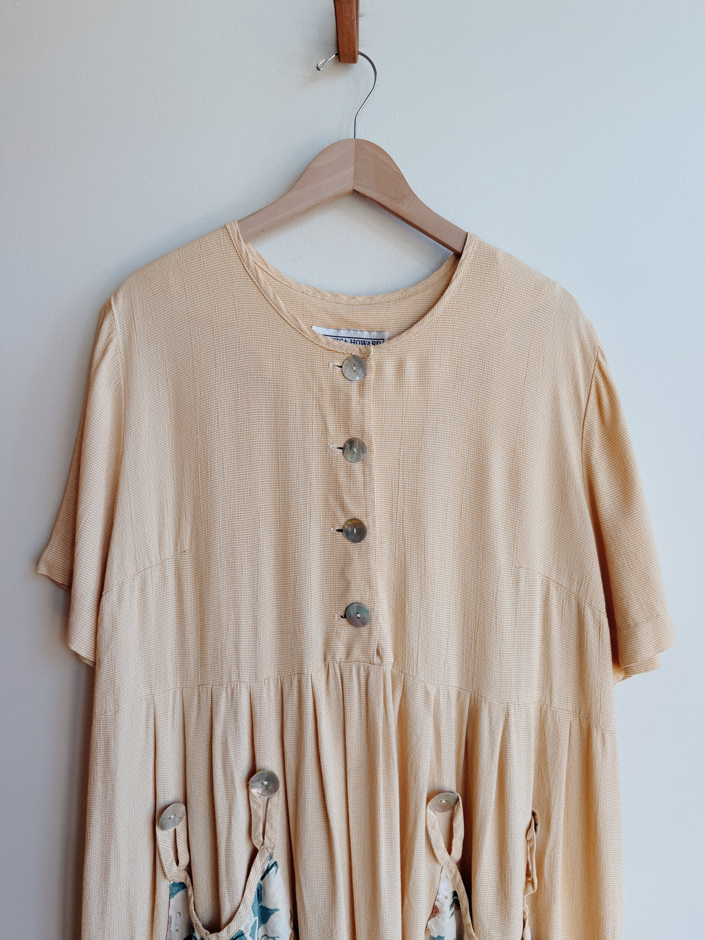 Yellow Floral Pocket Dress