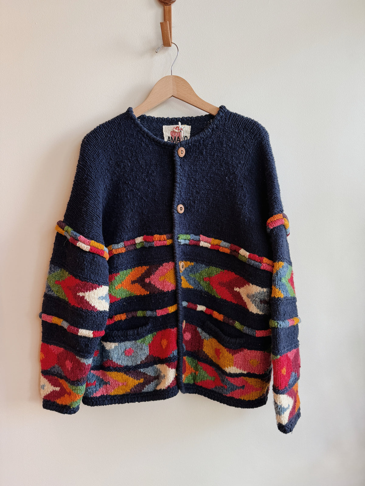 Colorful Wool Cardigan