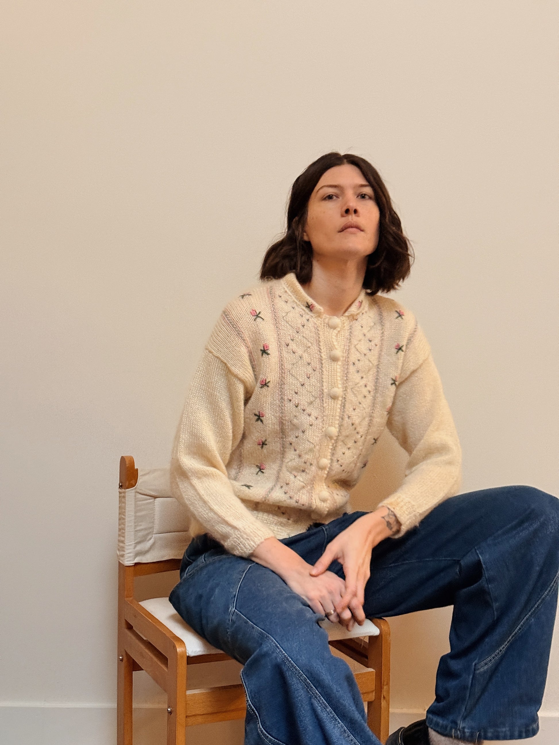 Floral Mohair Cardigan