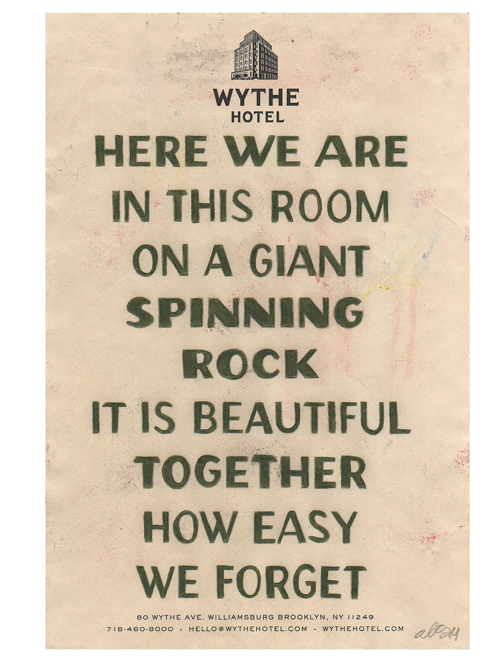 A Giant Spinning Rock Art Print