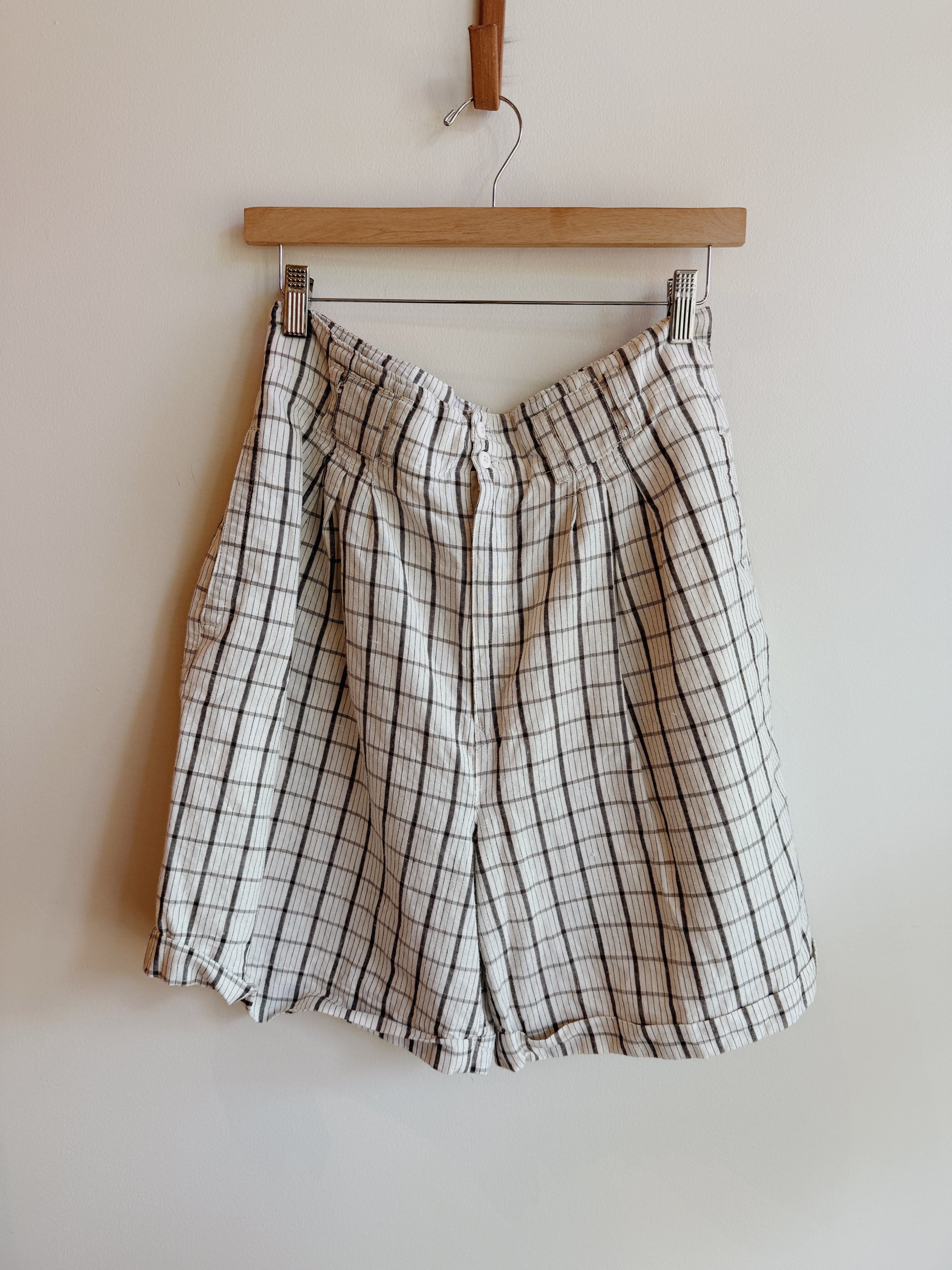 New Avenue Plaid Cotton Shorts