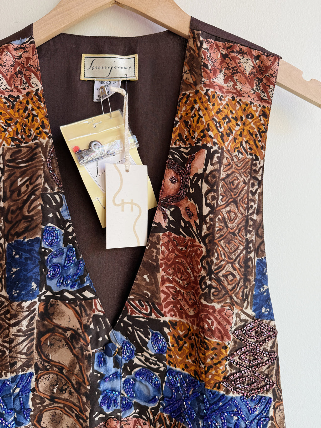 Silk Beaded Vest