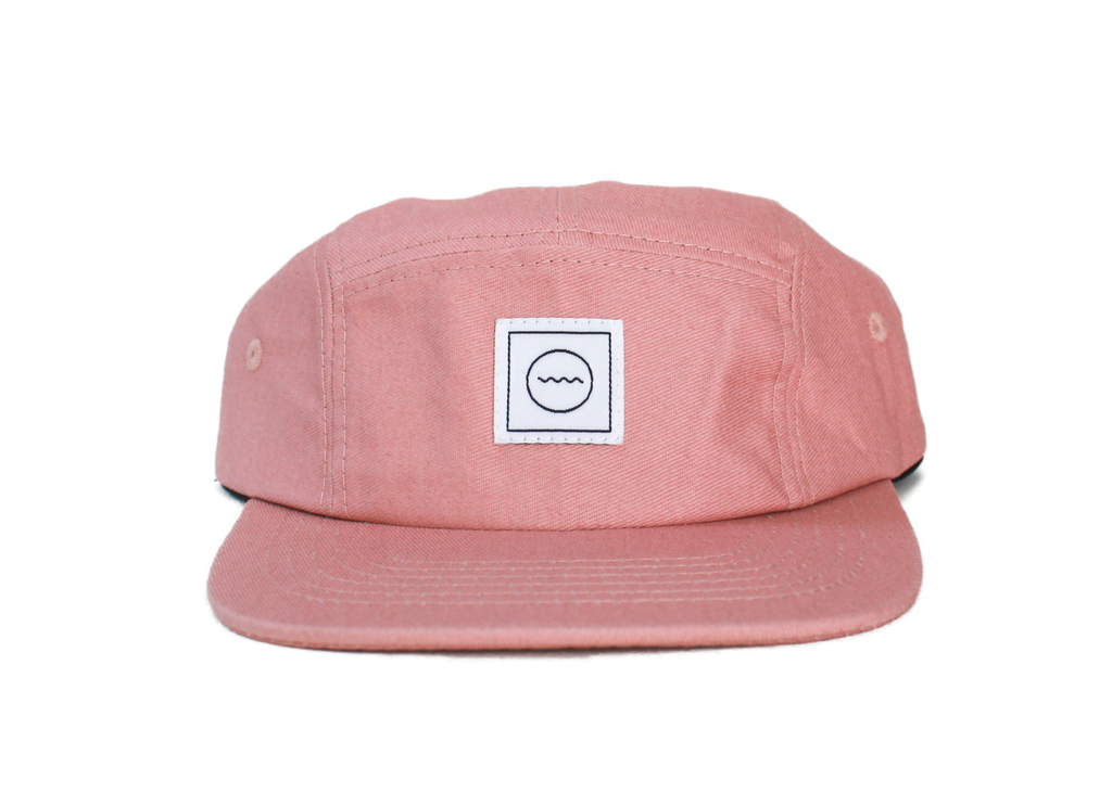 Cotton Five-Panel Hat in Blush