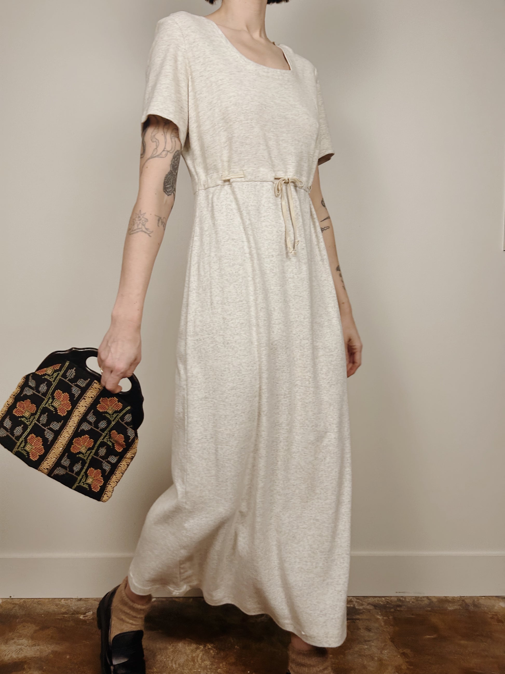 waffle knit maxi dress YueHuiYing Summer Dresses for Women's Waffle Knit Long Maxi Sundresses Cap Sleeve Loose Beach T Shirt Dress