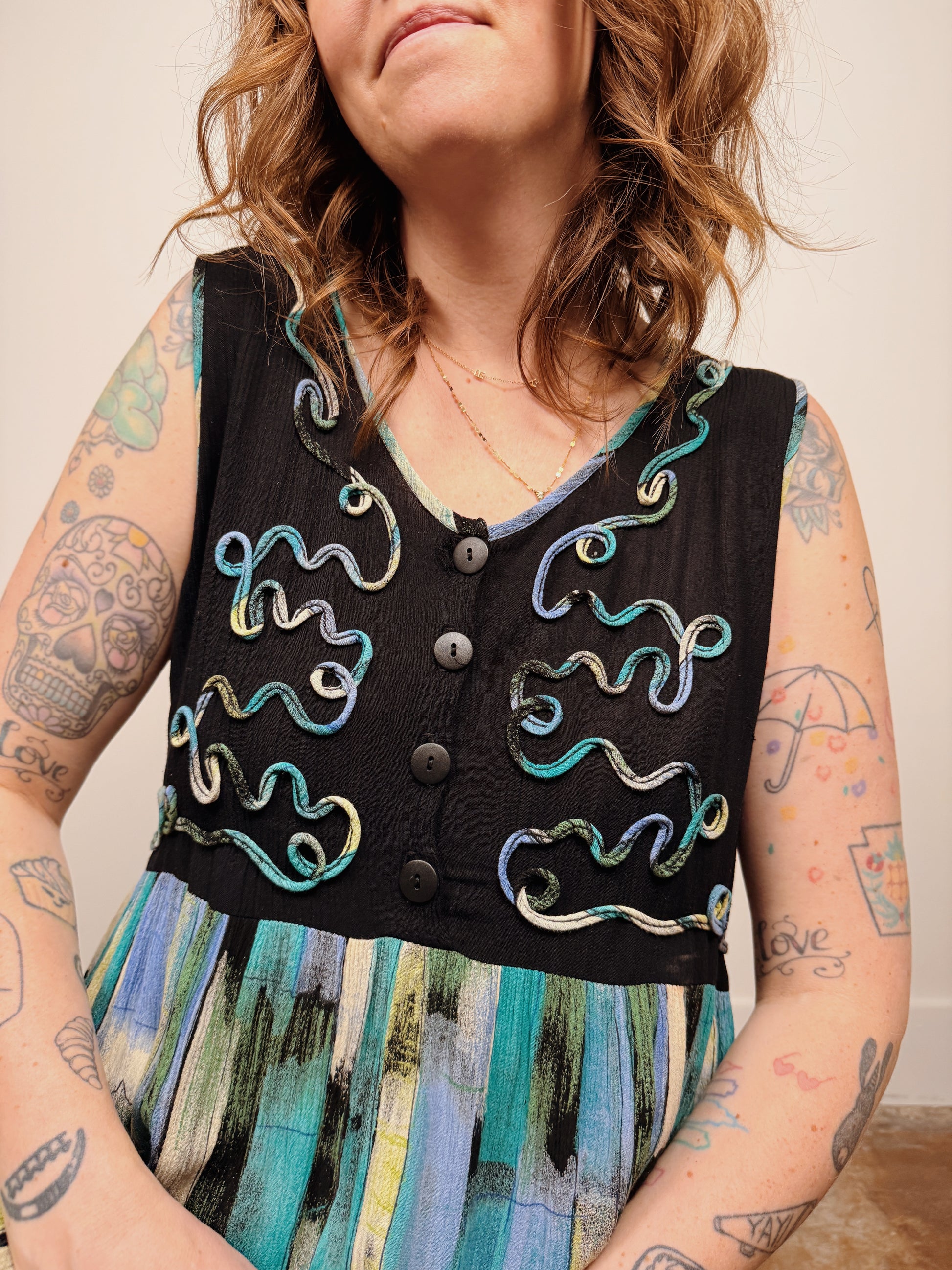 Crinkle Swirl Dress