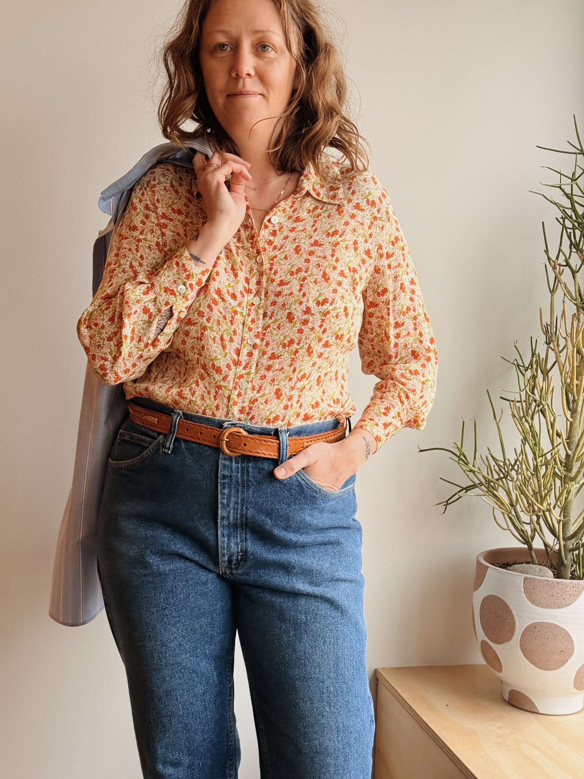 Ditsy Floral Silk Blouse