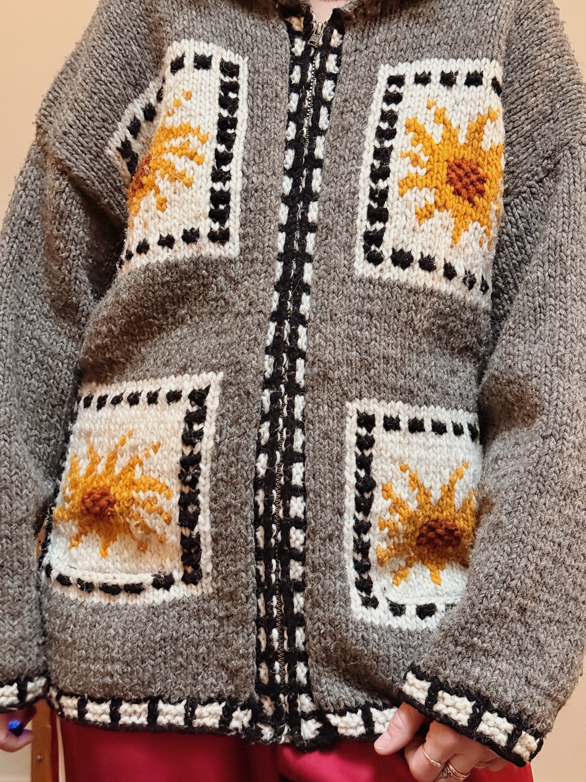 Sunflower Wool Zip Cardigan