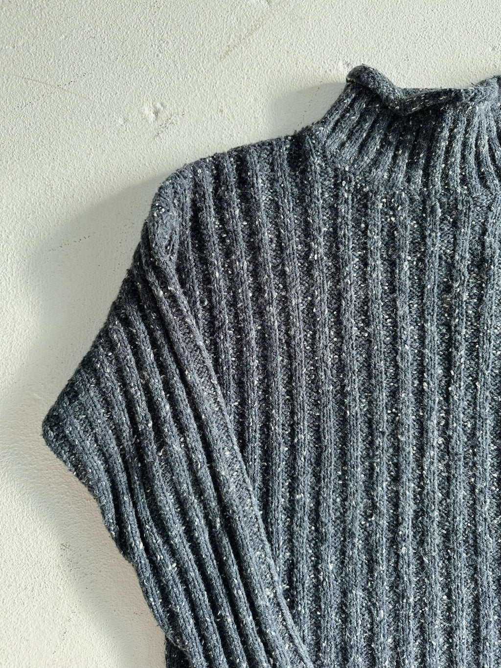 Speckled Funnel Neck Knit sweater