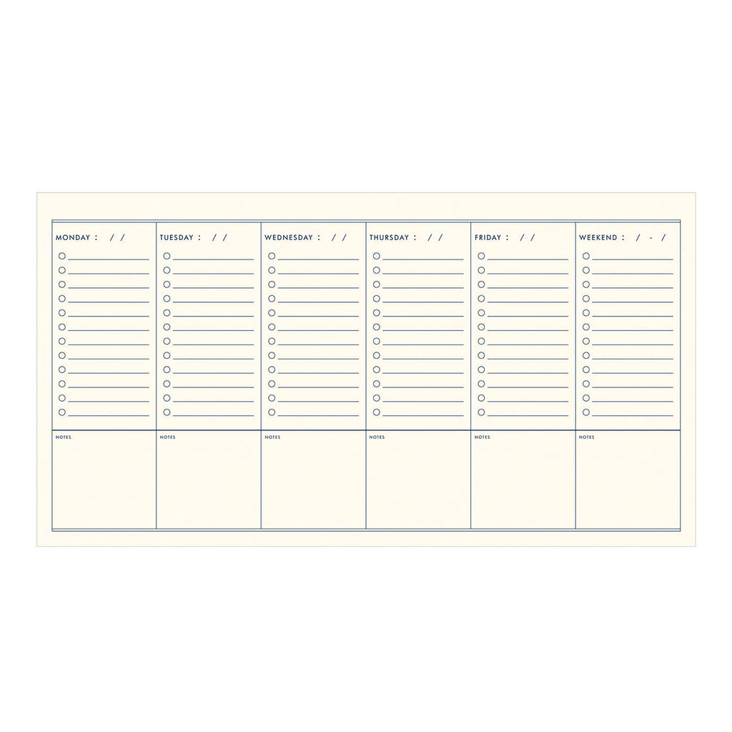 Day By Day Undated Weekly Planner