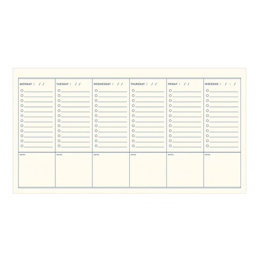 Day By Day Undated Weekly Planner