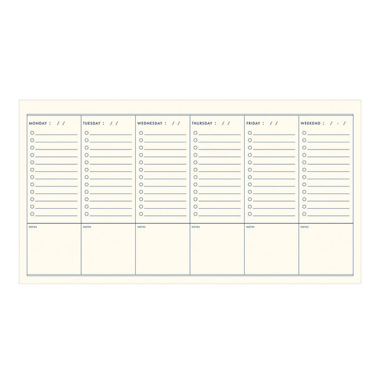 Day By Day Undated Weekly Planner