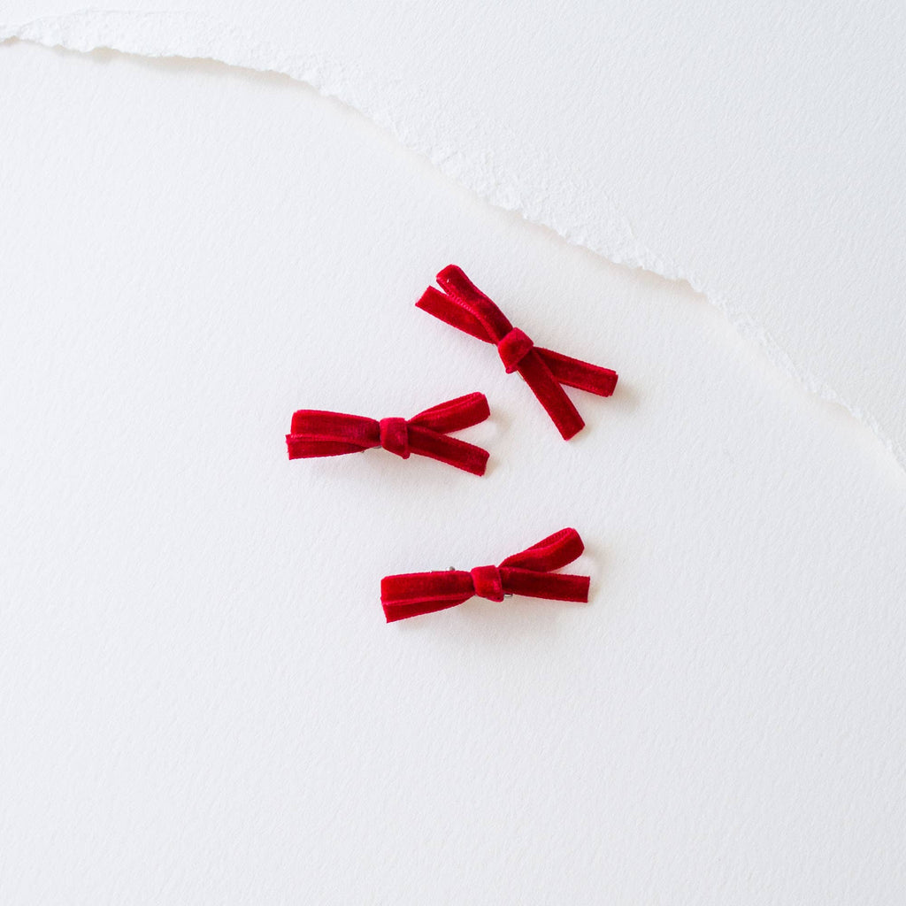 Velvet Ribbon Hair Pin Set