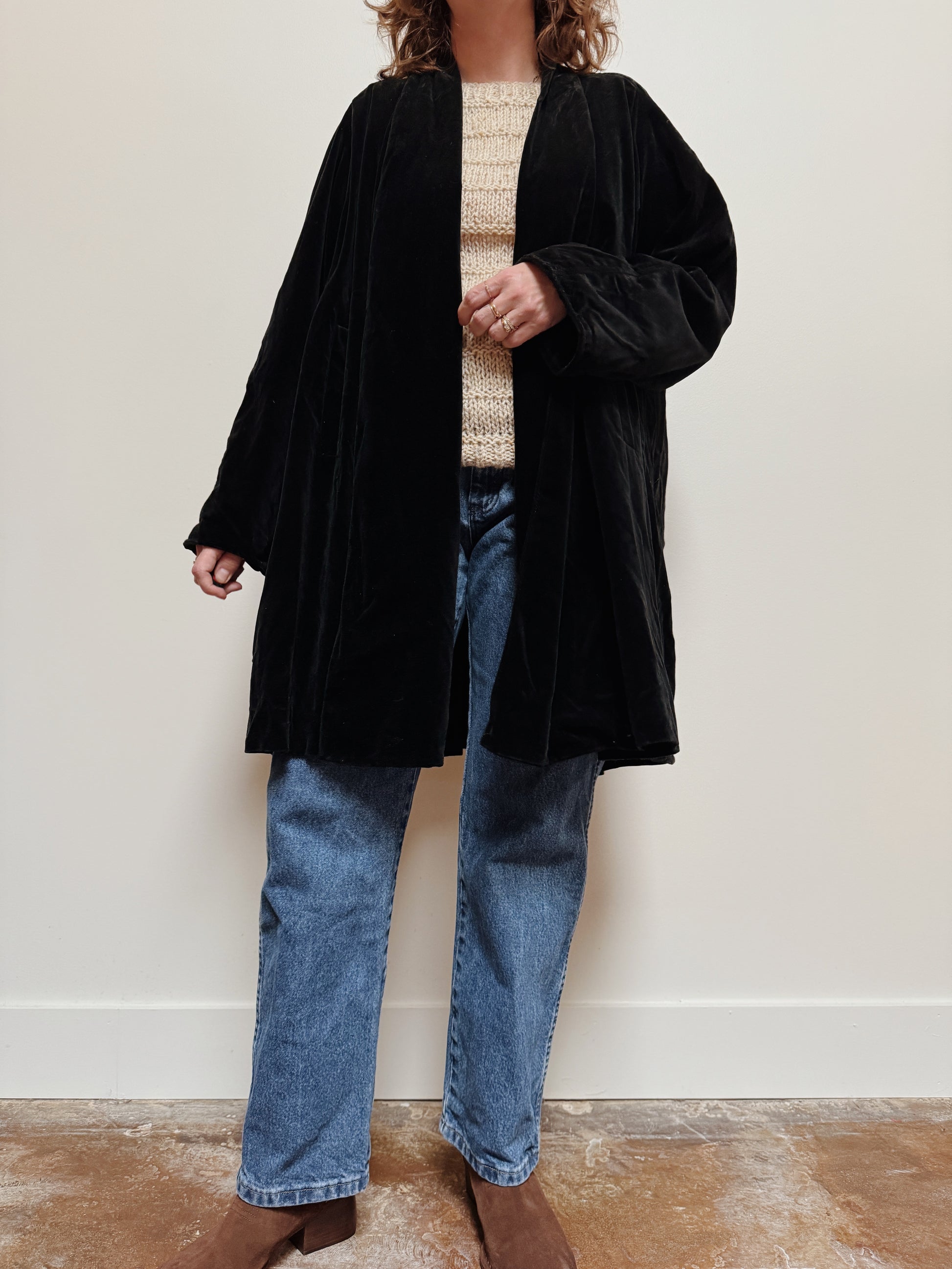 Cotton Velvet Swing Jacket