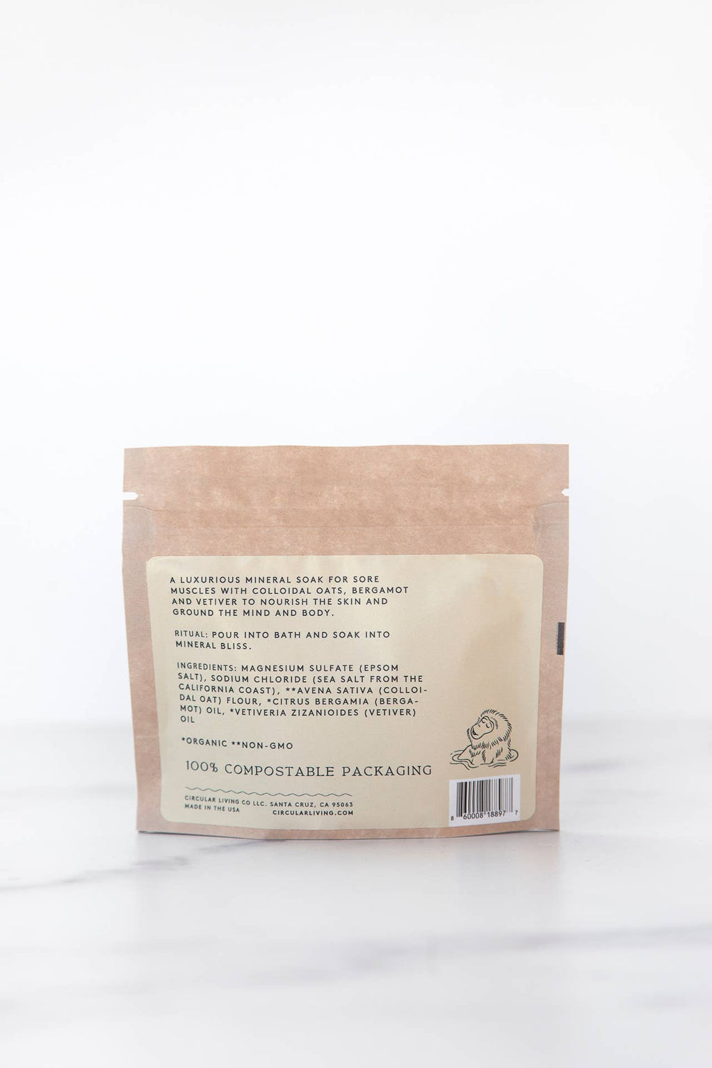 Mineral Bath Soak Sachet - Vetiver & Bergamot