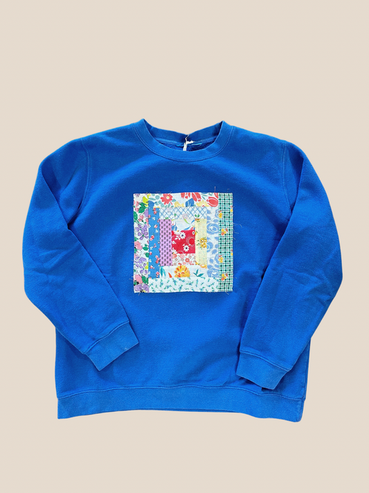 Vintage Quilt-Patch Sweatshirt