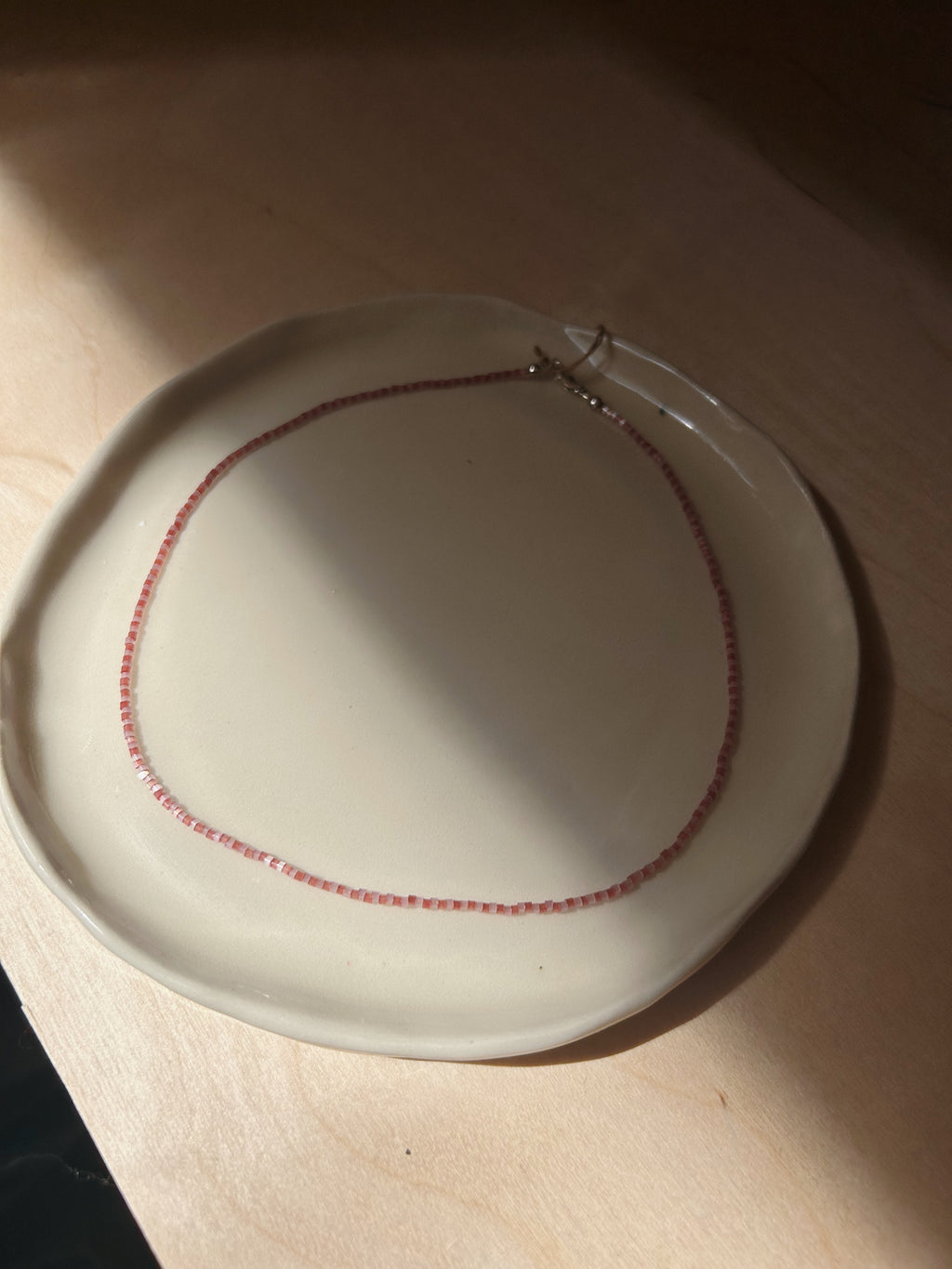 Checkered Seed Bead Necklace