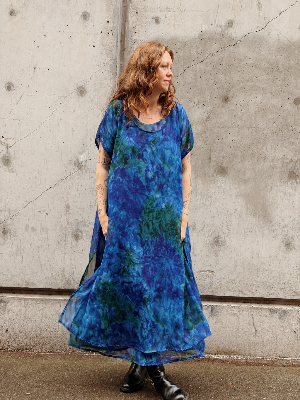 Two Layer Watercolor Maxi