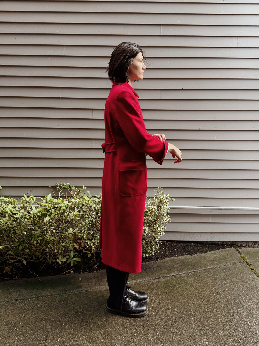 Cherry Wool Overcoat