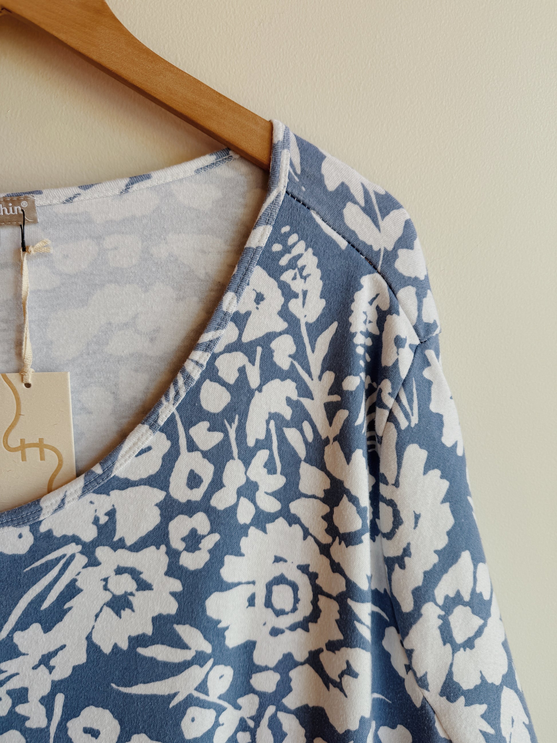 Blue 4X Floral Dress