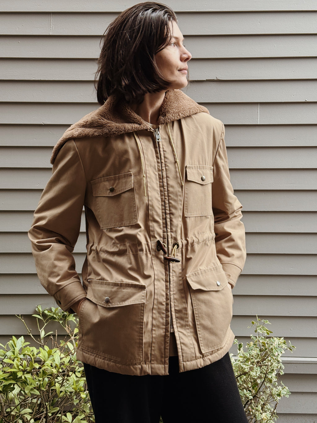 Sherpa Lined Hooded Chore Coat