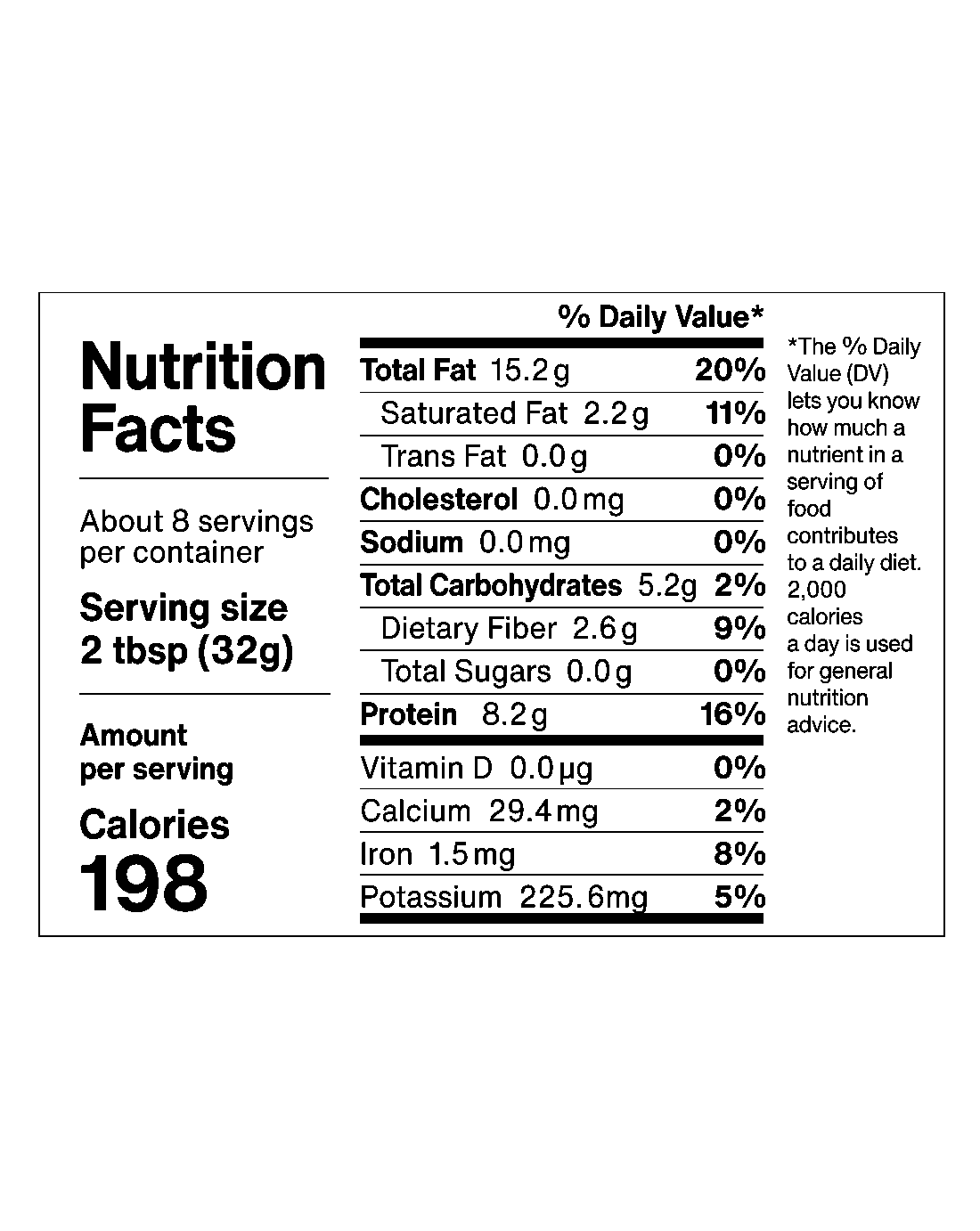 Unsweetened Peanut Butter